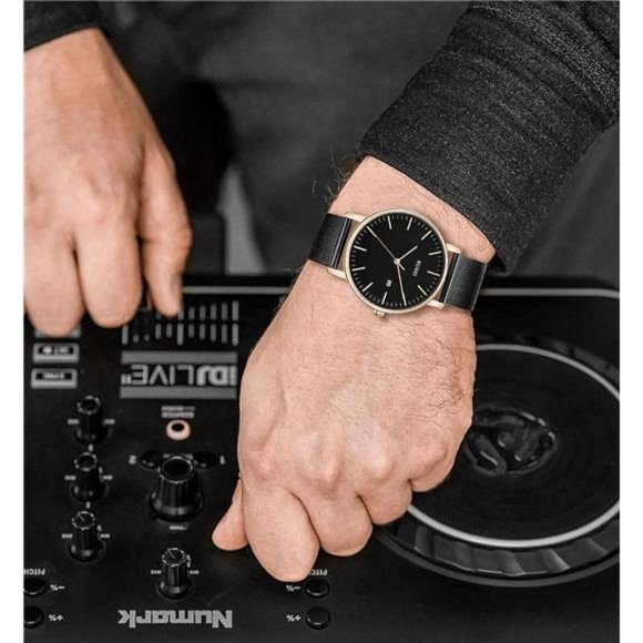 Men's Fashion Minimalist Wrist Watch Waterproof Watches Simple Ultra Thin Watch - Picture 6 of 6